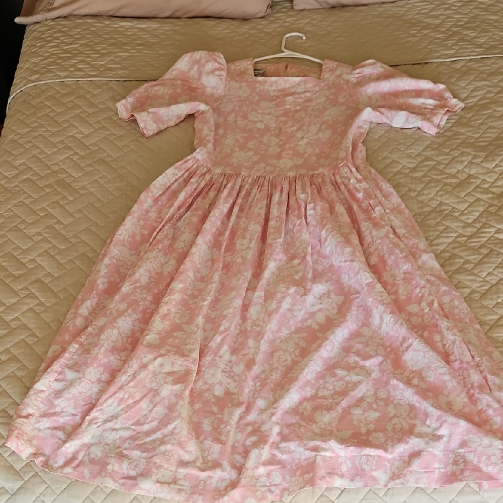 Vintage Lauea Ashley Floral Pink Womens Dress Size 12
